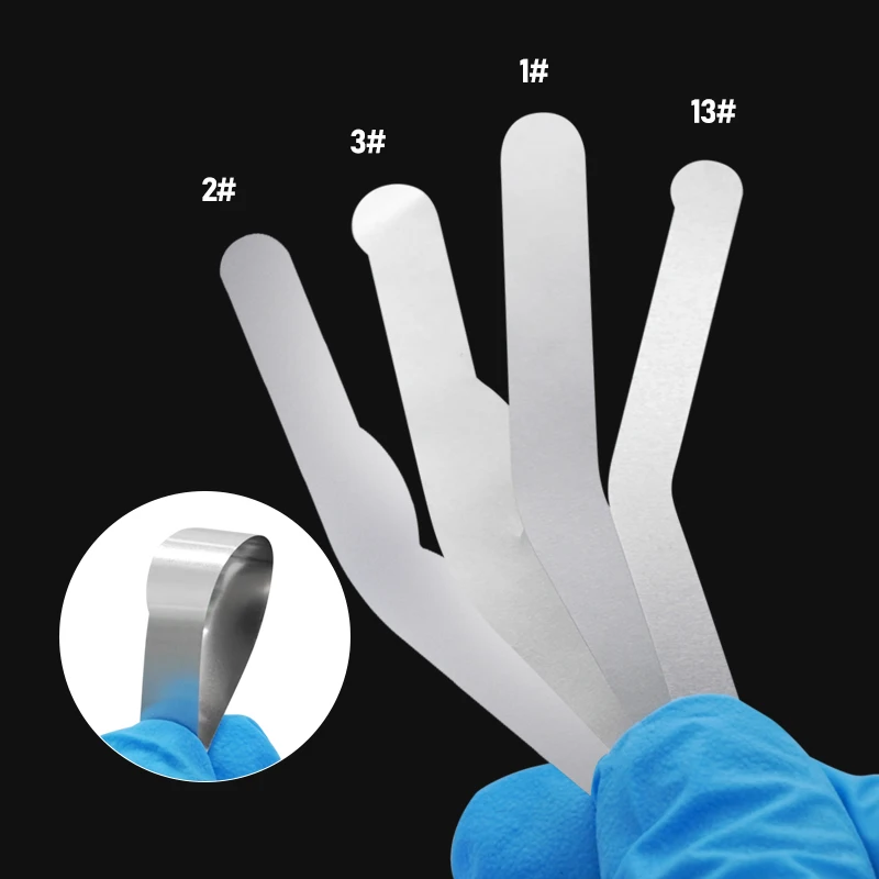 12pcs Dental Tofflemire Matrix Bands #1 #2 #3 #13 Sectional Contoured Matrix Bands 0.04mm Gingival Wall Lift/Large Curvature
