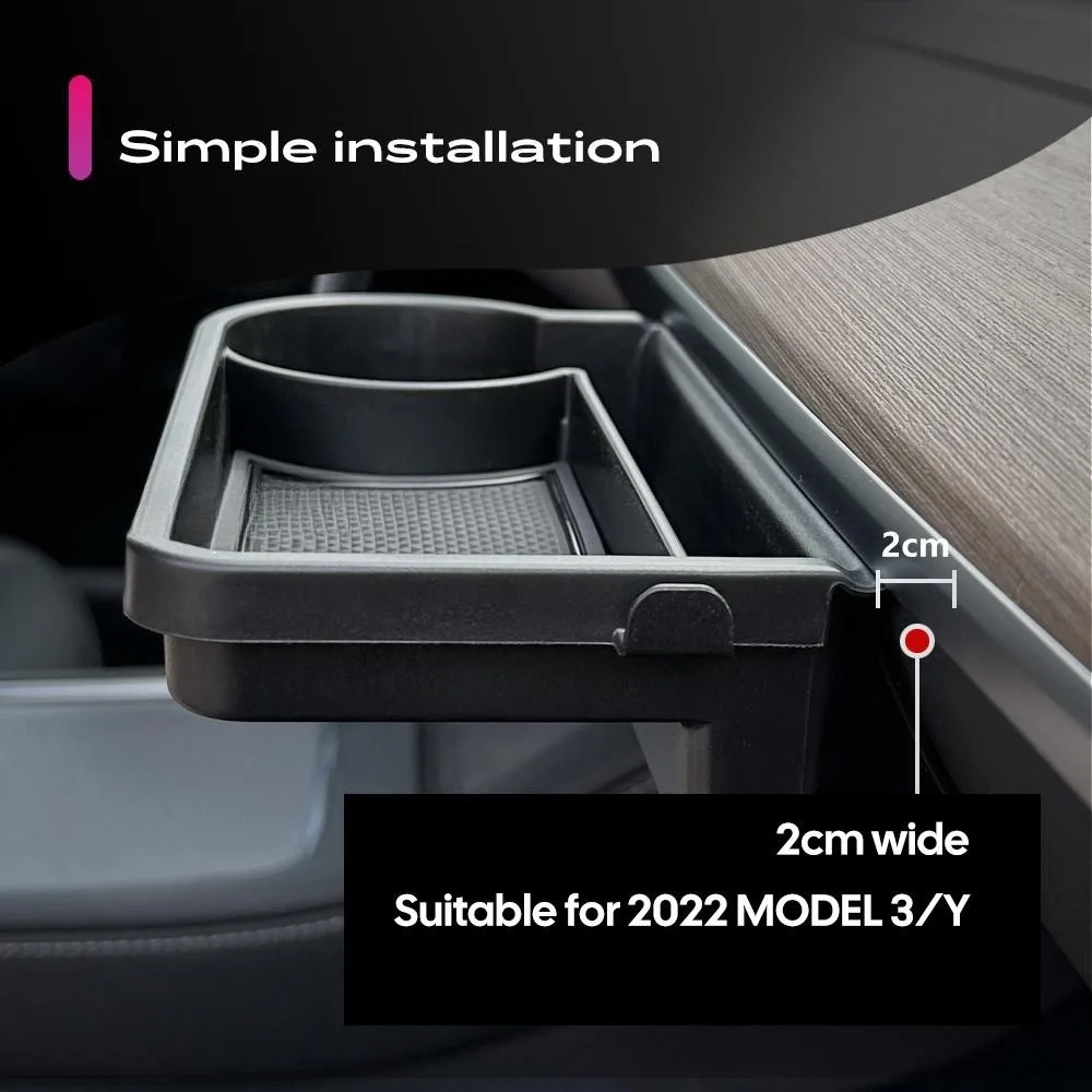 Storage Box Automobile Glove Rack Box Box Mobile Phone Shelf Water Hook ABS Storage Holder Cup for Tesla Model 3/Y 2022