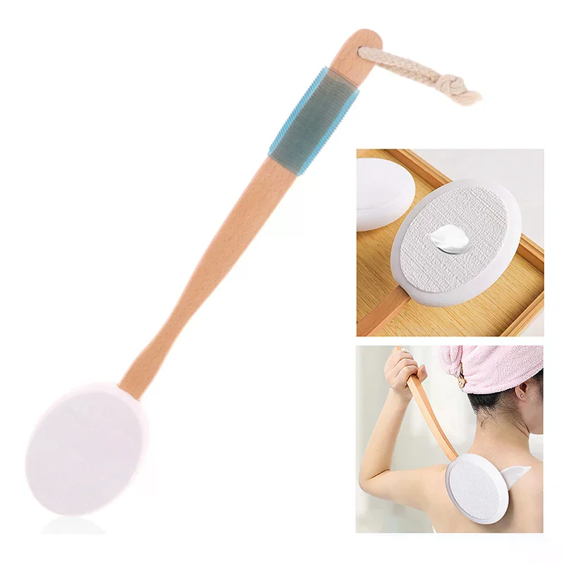 Multi-Function Lotion Sunscreen Ointment Applicator Silicone Long Handle Body Cleaner Shower Brush Sunscreen Back Applicator
