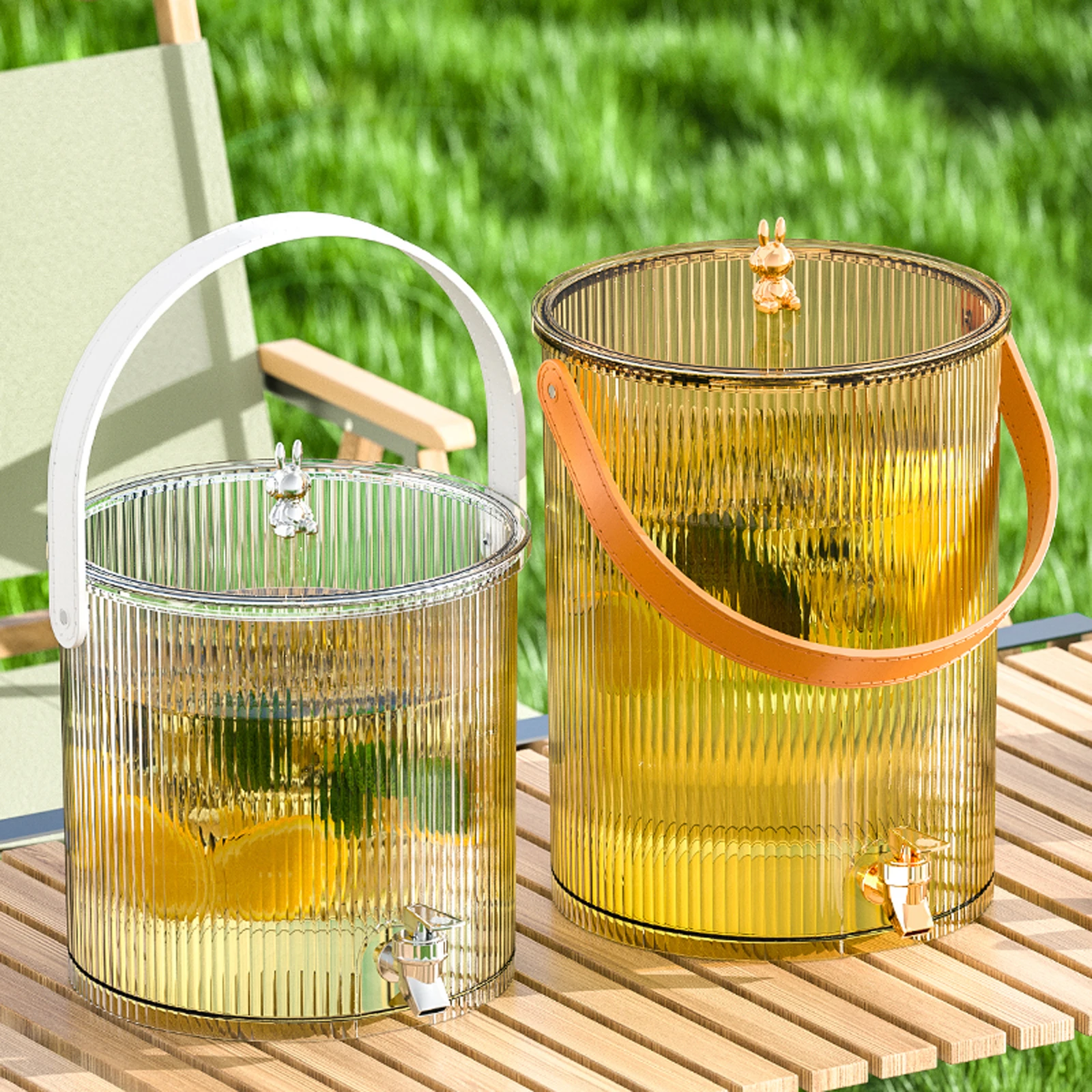 3.5L/5L Cold Water Kettle With Faucet Set Large Capacity Household Cold Water Kettle Fruit Tea Beverage Bucket Juice Bucket