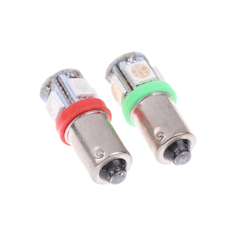 Ampoule d'indicateur de voiture BA9S 5050 5SMD LED DC12V, ampoule à vis bricolage, auto, camion, moto, ampoules de signal d'iode, 5 pièces