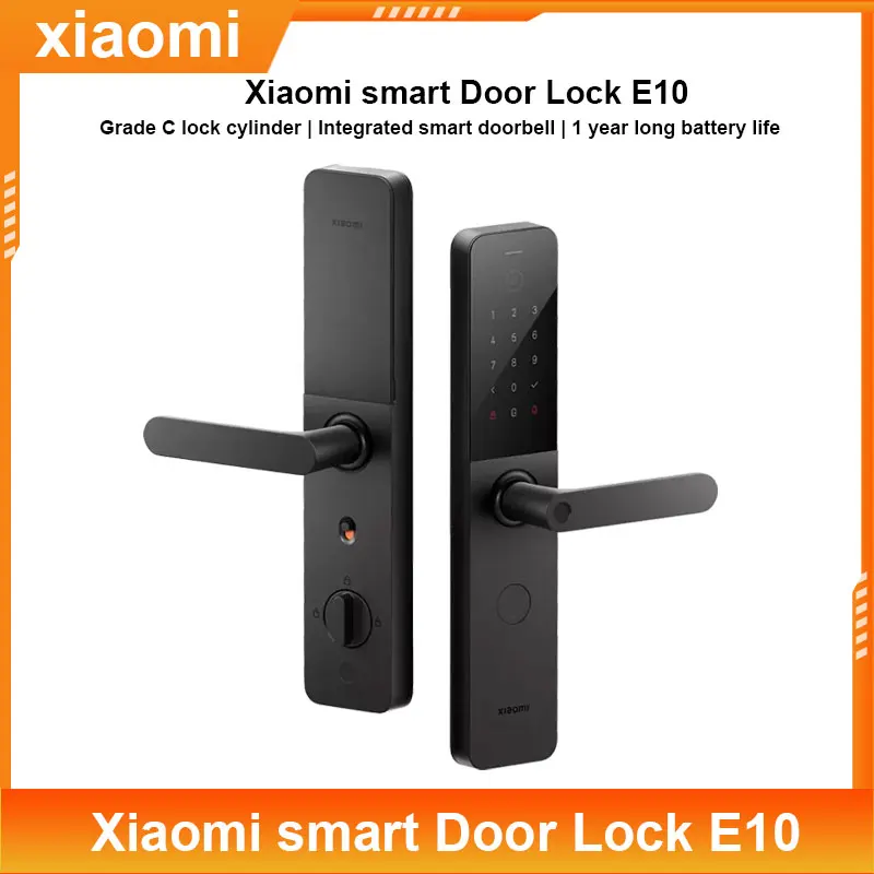 

Xiaomi Smart Door Lock E10 Fingerprint Password Bluetooth NFC Unlock Detect Alarm Doorbell Work Mijia Mi Home App