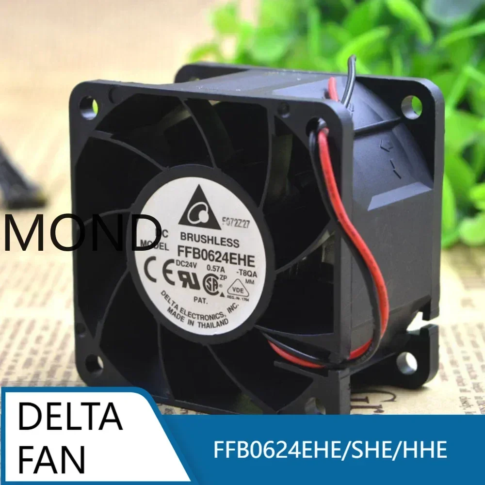 FFB0624EHE/SHE/HHE FFB0624HHE0 FFB0624SHE0 24V 0.57A 6CM6038 6CM Delta Double Ball Cooling Fan