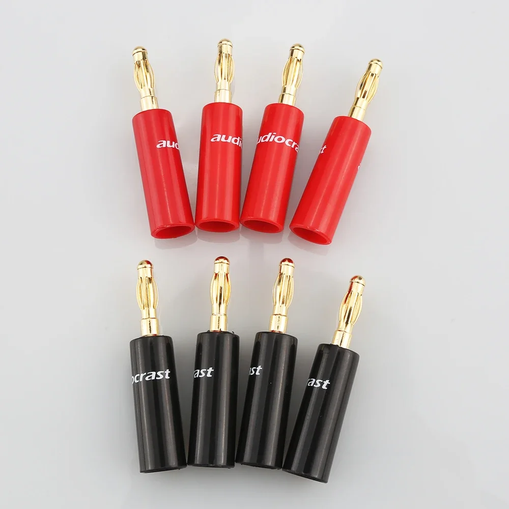 HiFi Audiocrast 24K Gold Plated Speaker Banana Plug Connector High-Fidelity Audio Cable Accessory