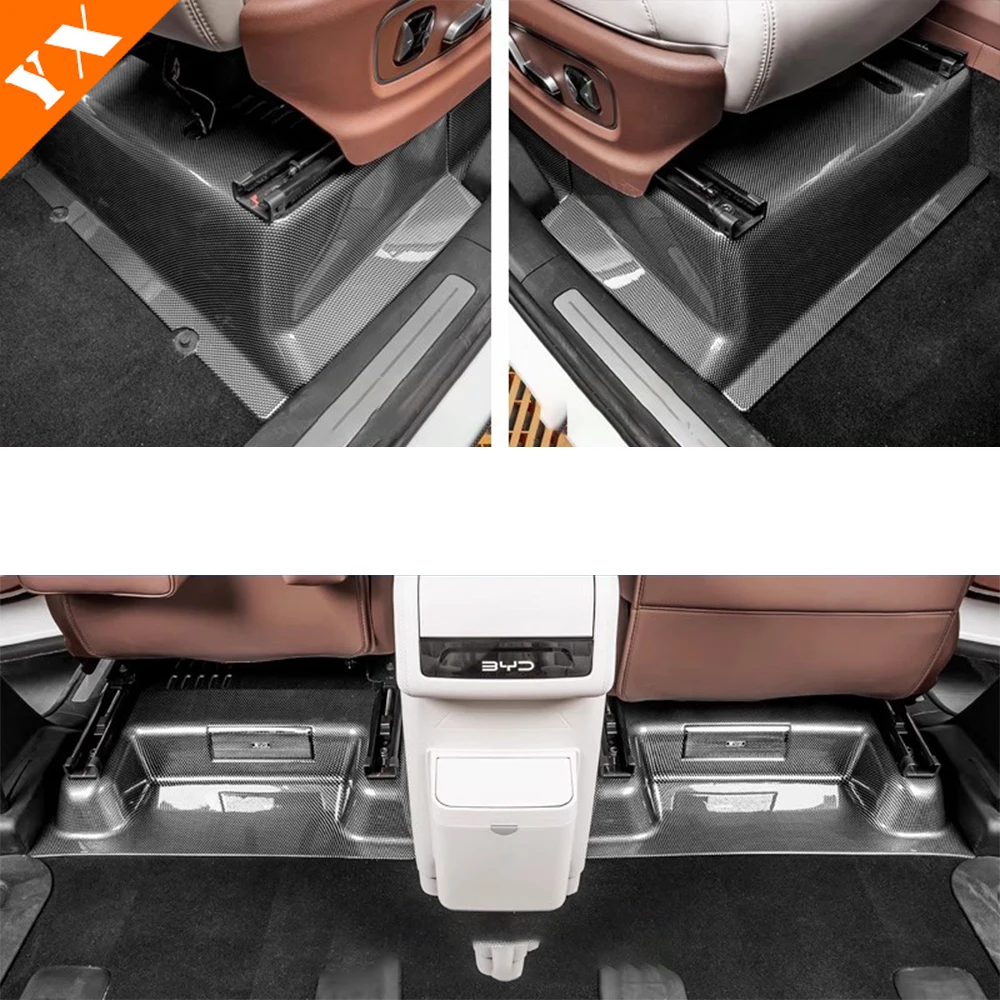 For BYD M9 2025 2026 accessories Car Seat Bottom Protection Panel,Second Row Seat Bottom Protection ,Anti Kick Decorative Panel