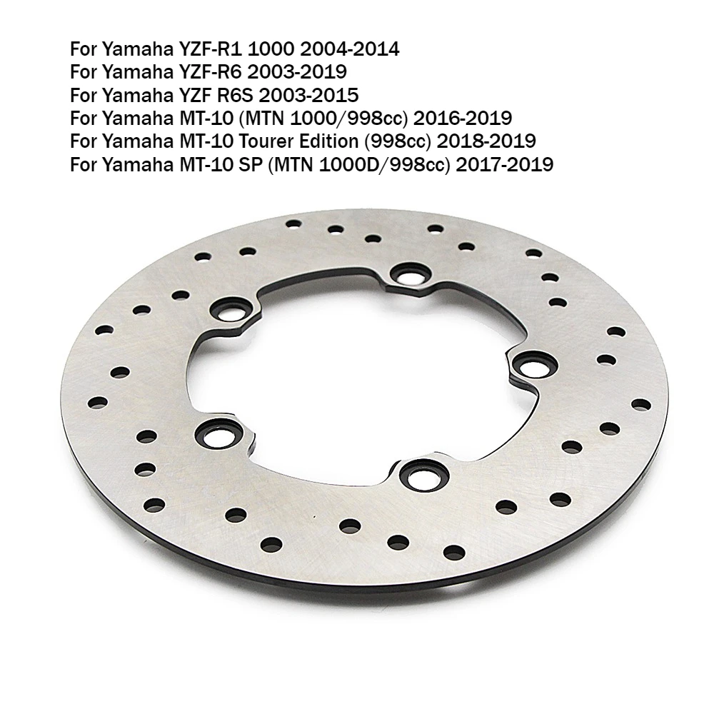 Motorcycle Rear Brake Disc Rotor For Yamaha YZF R1 1000 04-14 R6 03-19 R6S 03-15 MT-10 MTN1000 Tourer Edition sp MTN1000D 998cc