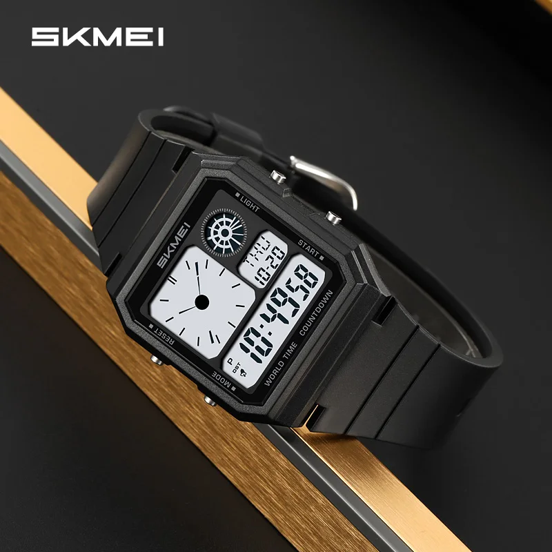 SKMEI Fashion Creative Sports Daylight Saving Time Digital Electronics Watch For Men Women Student Waterproof Outdoor Wristwatch