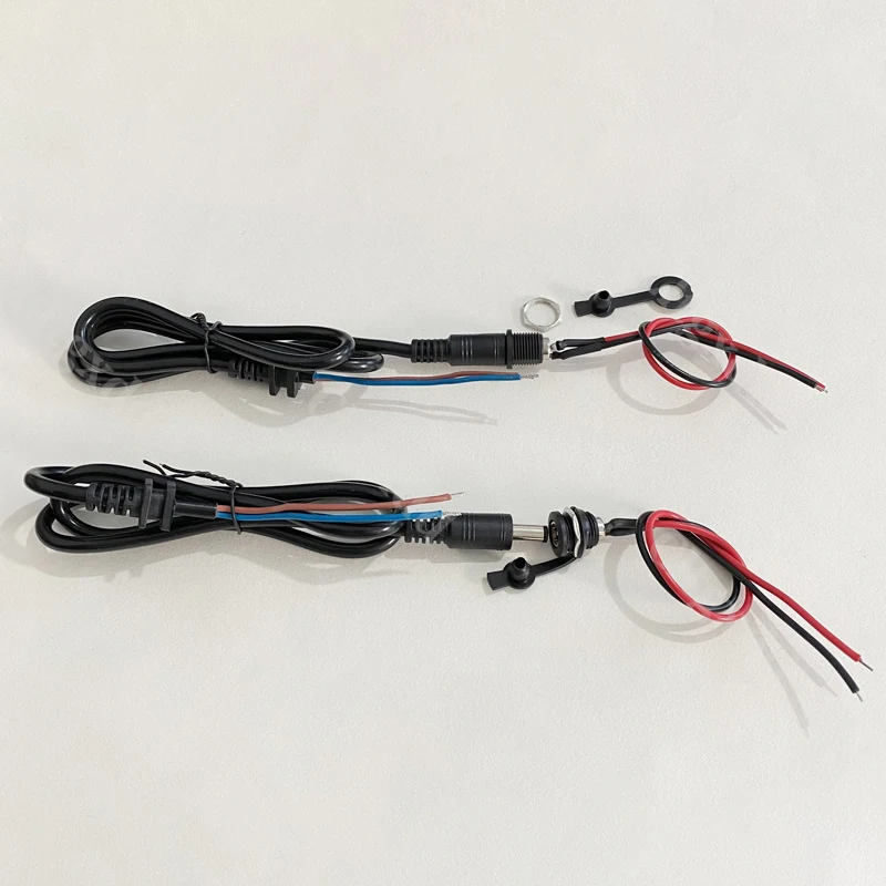 Cltgxdd DC-Stromanschluss Stecker/Buchse 5,5 * 2,1 / 5,5*2,5mm DC-Ladebuchse zur Panelmontage mit Mutter und wasserdichter Abdeckung – Detail 10