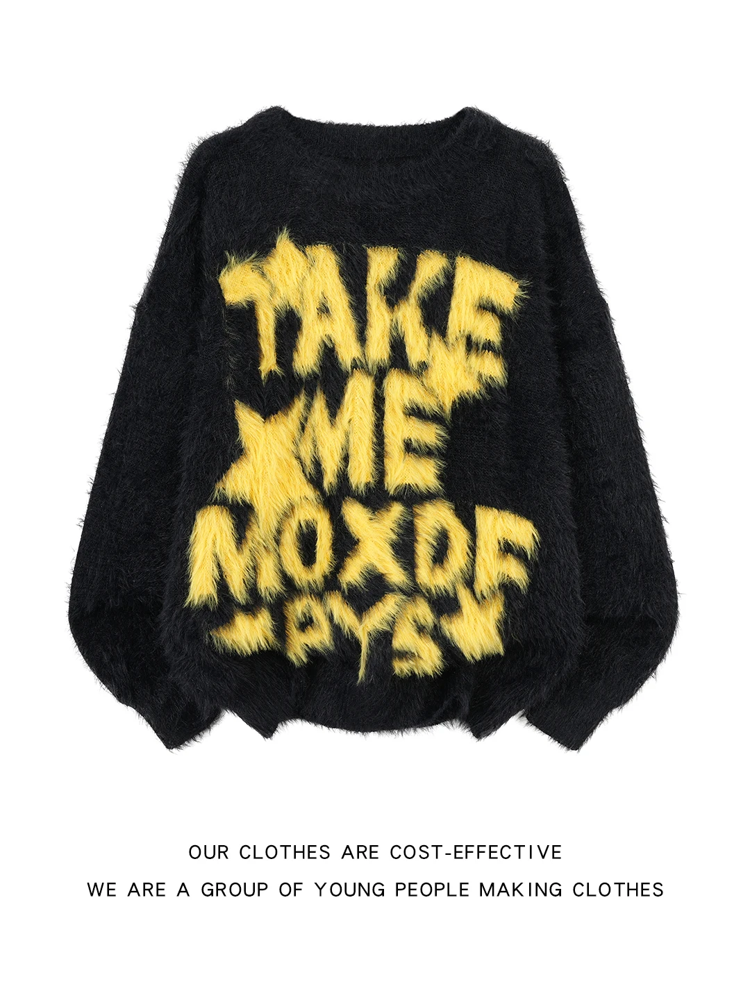 

Парные американские вязаные свитера, круглый вырез, пушистое пальто, мягкая имитация меха норки, зимне-осенняя модная брендовая одежда для мужчин и женщин