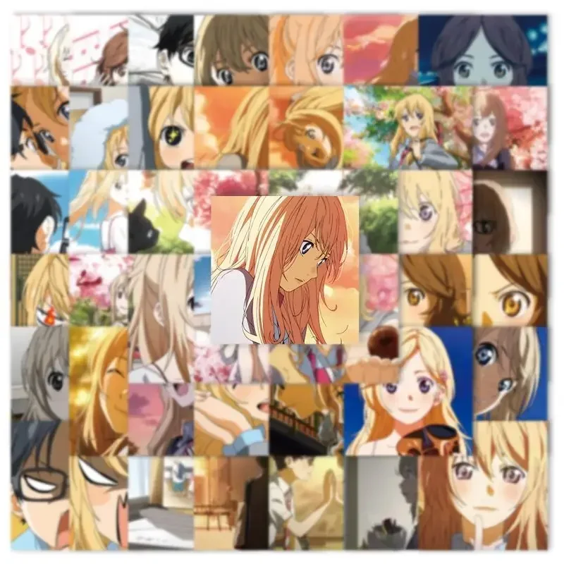 ملصقات أنيمي أريما كوسي ، هدايا ديكور ذاتية الصنع ، كذبة في April ، ميازونو كاوري ، 60 #5