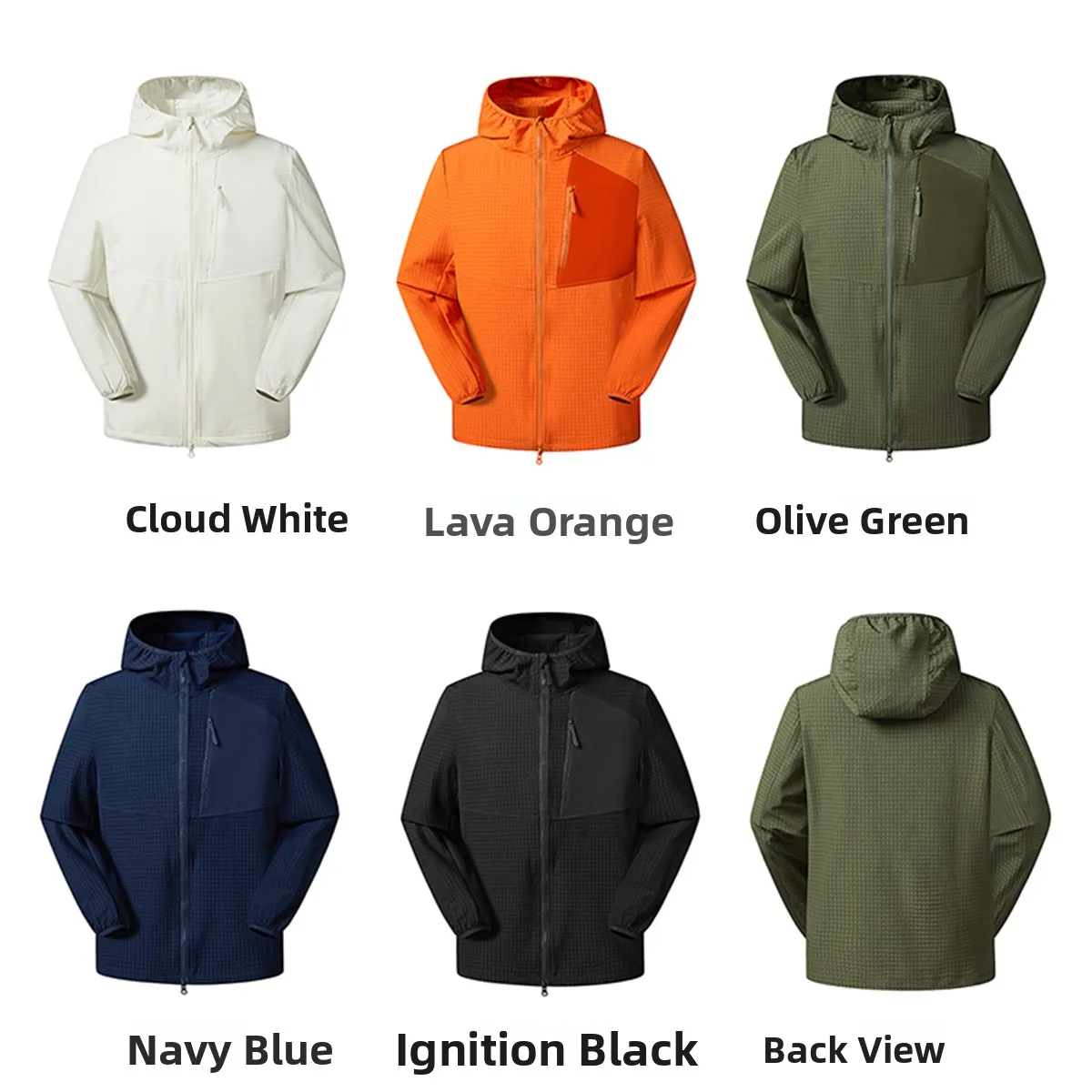 

Function 3D Tailored Moisture Wicking Outdoor Spring Unisex Casual Hooded Sports Jacket Polyester Fiber Long Sleeve Zipper Cl...