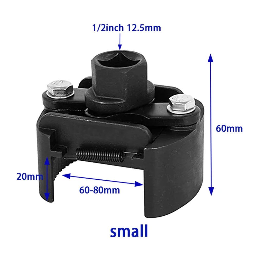 Uniwersalny zmywacz do kluczy filtr oleju samochodowego regulowany 60-80mm dwupazurowy stalowy narzędzie do usuwania 80-105mm