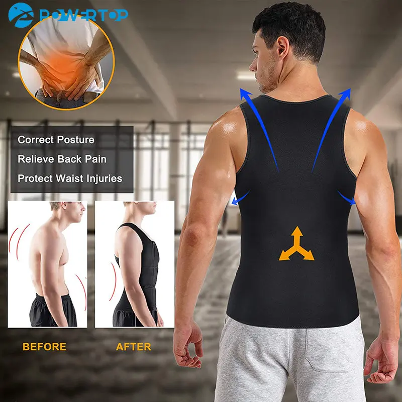 Adult Correction Belt Shoulder Lumbar Back Waist Posture Corrector Adjustable Men Waist Trainer Tops Vest Brace Spine Support