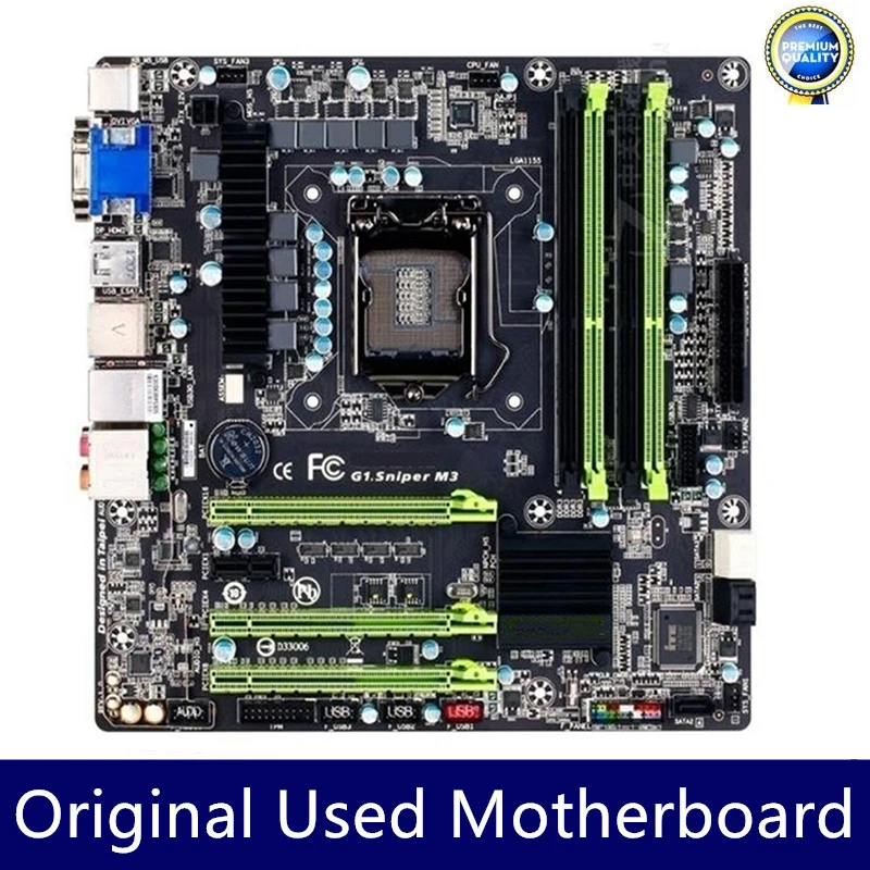 

Used G1.Sniper M3 Desktop Motherboard LGA 1155 HDMI VGA DVI LGA1155 i7 i5 i3 DDR3 32GB USB2.0 SATA III Z77 motherboard