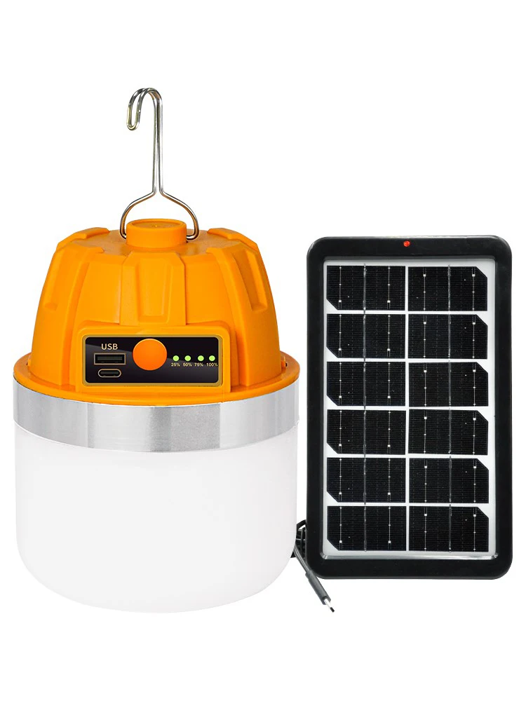 Solar camping lamp ultra-long battery life super bright outdoor camp strong rechargeable led hanging outdoor