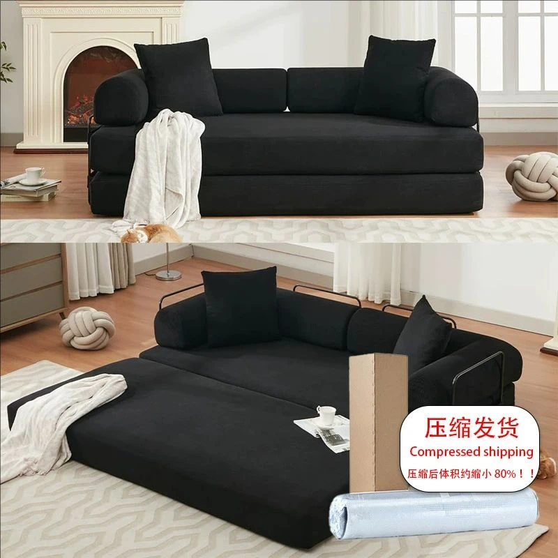 Sponge Spring Pack Compressed-Sofa Children Living Room Modern 3 Seater Compressed Vacuum Sofa
