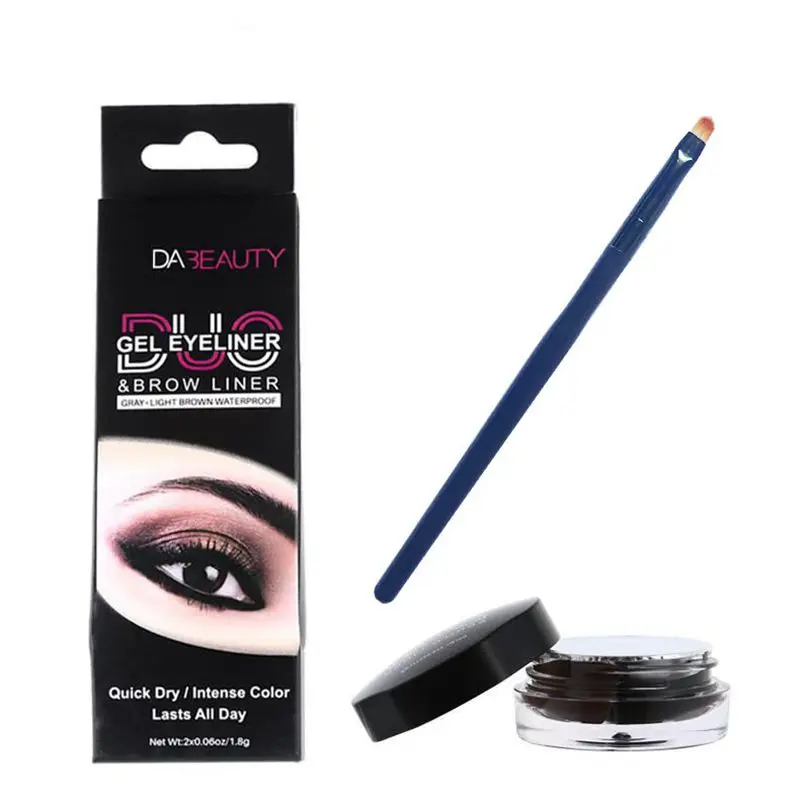 HUDA-Gel delineador sólido e delineador líquido, conjunto de maquiagem dos olhos, impermeável, duradouro, lápis delineador, cosméticos quentes