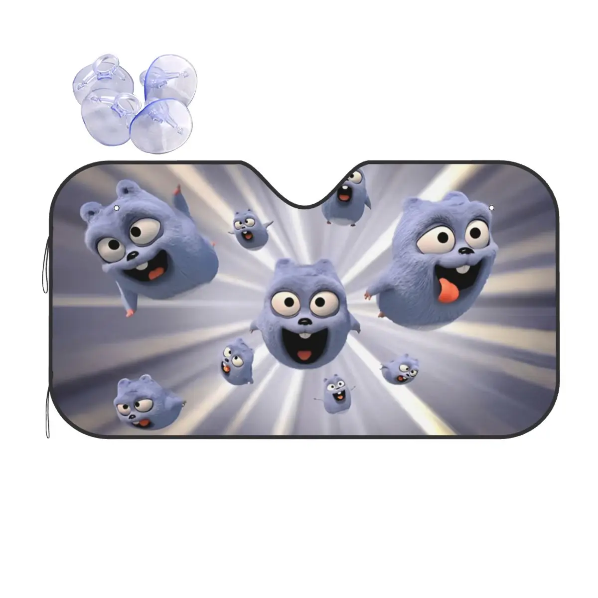 

Grizzly And Lemmings Adventure Windshield Sunshade Cute Car Front Window Visor 76x140cm Sun Visor Car-covers