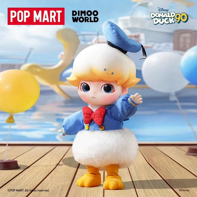 

Pop Mart Dimoo Donald Duck 1/8 Фигурка 20 см Куклы Модная слепая коробка Игрушки Украшения Фигурки Домашний декор Настольная модель Подарки