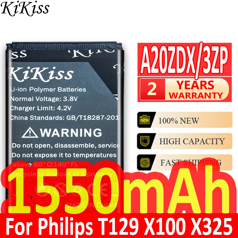Reliable Power 1550mAh For Philips Xenium T129 X100 X325 High Capacity A20ZDX 3ZP Mobile Phone Battery