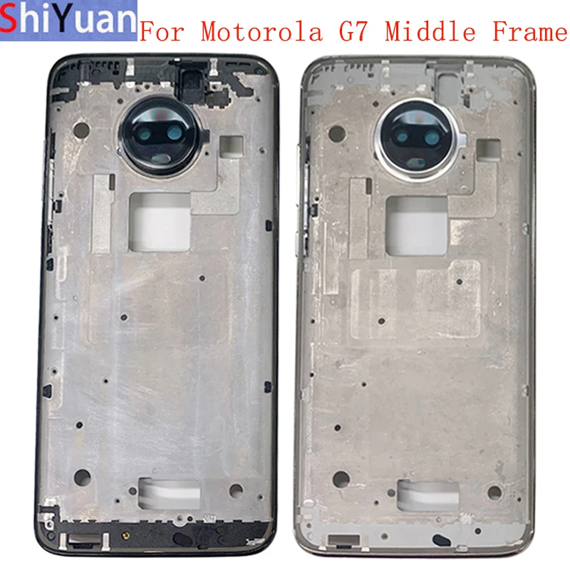 

Housing Middle Frame LCD Bezel Plate Panel Chassis For Motorola Moto G7 Phone Metal Middle Frame Replacement Parts