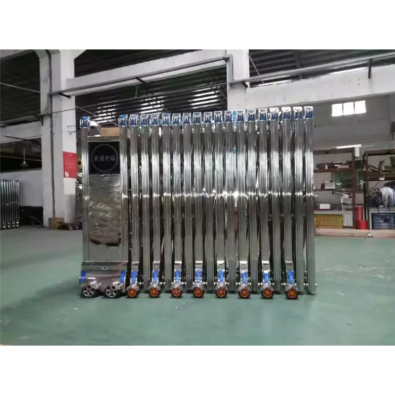 

Automatic Stainless Steel Sliding Accordion Gate QG-J1708 Retractable Driveway Entry For Mall Application