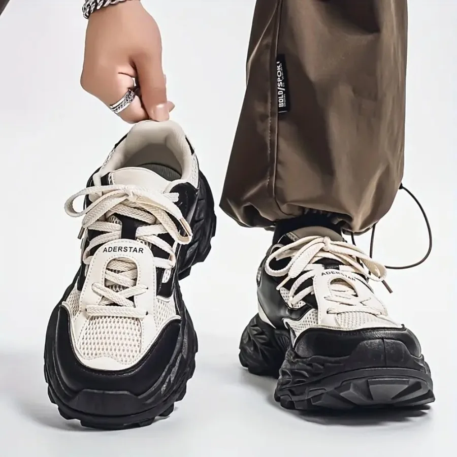 

Men'S Summer Breathable Mesh Casual Sports Shoes for Teenagers Trendy And Versatile with Thick Soles for Added Height Dad-Style