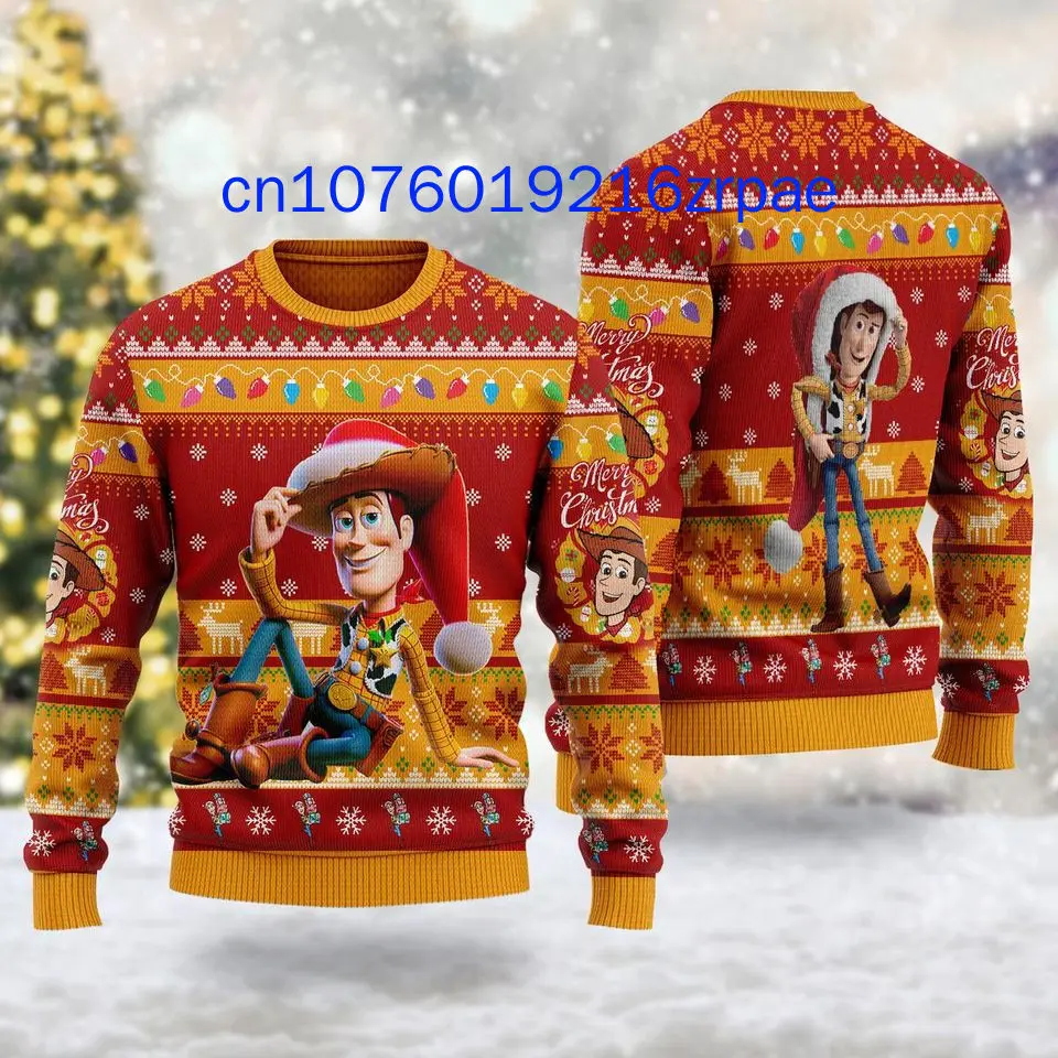 Toy Story Movie Christmas Sweater 3D Print Men and Women Casual Cartoon Sweatshirt Christmas Sweater