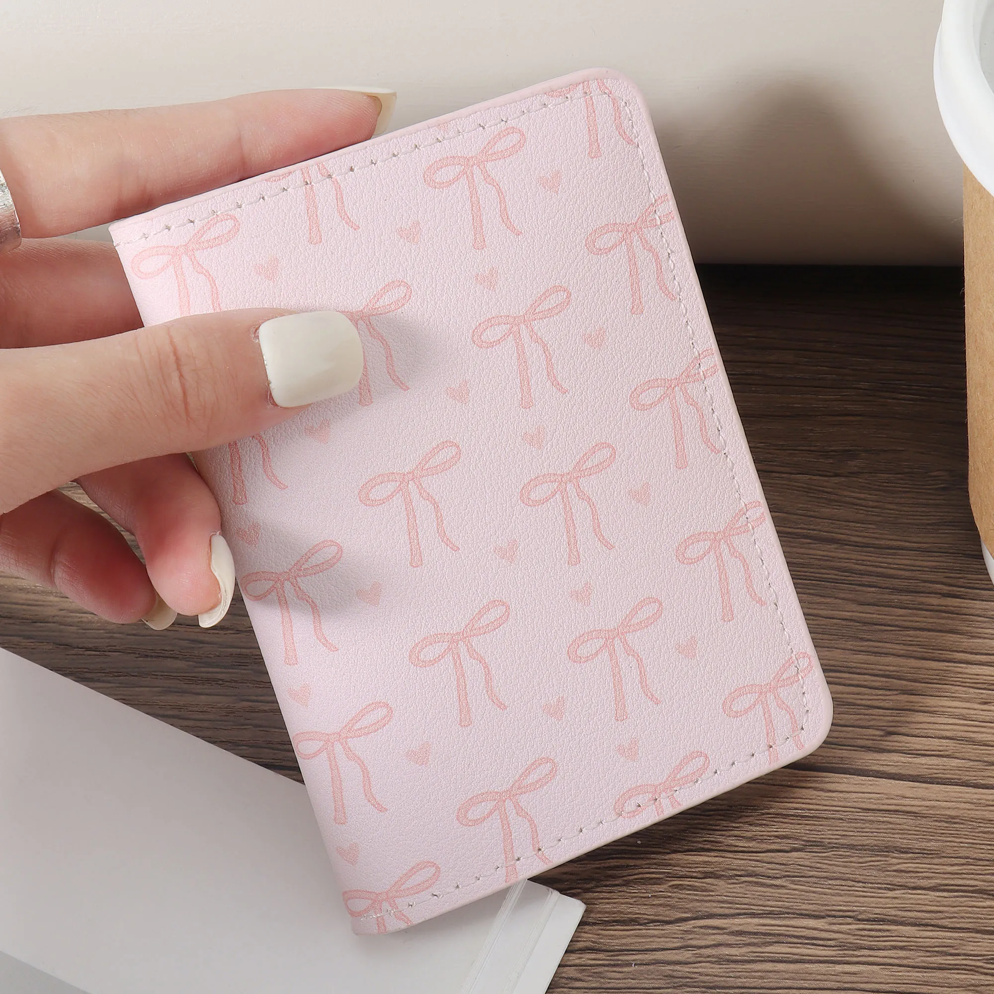 세련되고 심플한 짧은 이중 지갑, 가볍고 휴대성이 뛰어난 소형 신용 카드 홀더 및 정리함, 여성용 일상용 다용도 클러치 &