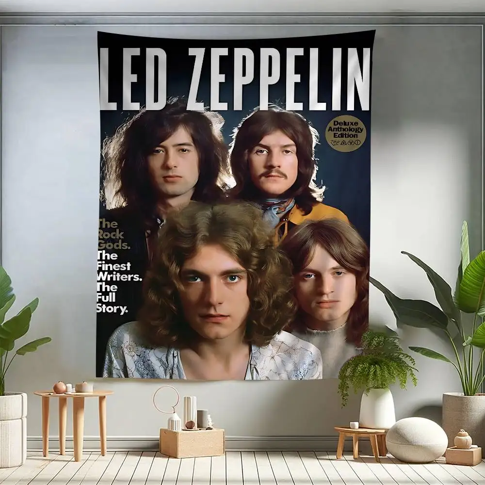 Cool L-Led Band Z-Zeppelin Cartoon Tapestry Art Science Fiction Room Home Decor Wall Hanging Sheets
