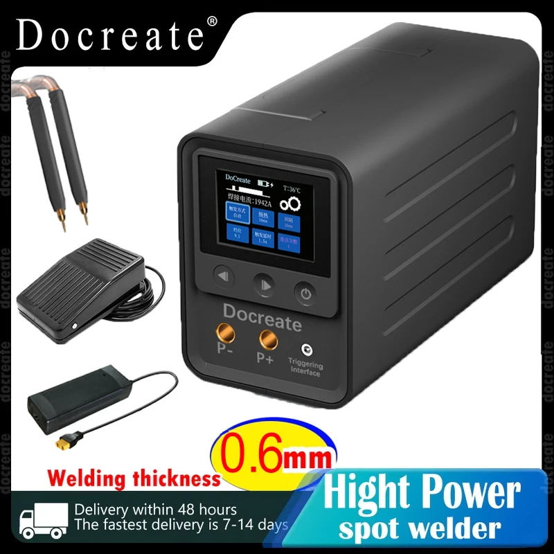 Manual/Electric 999 Gear Switch, Portable Super Capacitor LCD Digital Display Spot Welding Machine, Dual Pulse Welding Machine