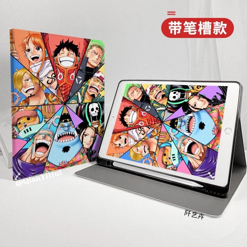 iPad第7世代　本体　Luffy出品 Cartoon anime One piece iPad protective case,silicone soft case