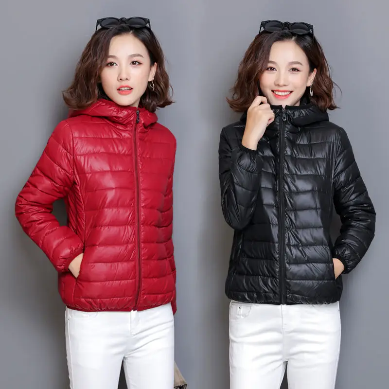 Lightweight Natural Down Jacket for Women Hooded Coat Puffer Jackets Female Winter 2024 Trend Korean Style Ultra Light Coats Hit