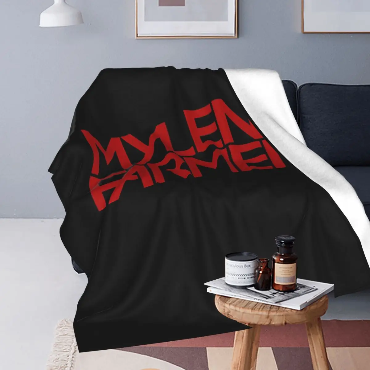 Mylene Farmer Jeanne Blanket Soft Warm Flannel Throw Blanket Bedspread for Bed Travel Home Couch