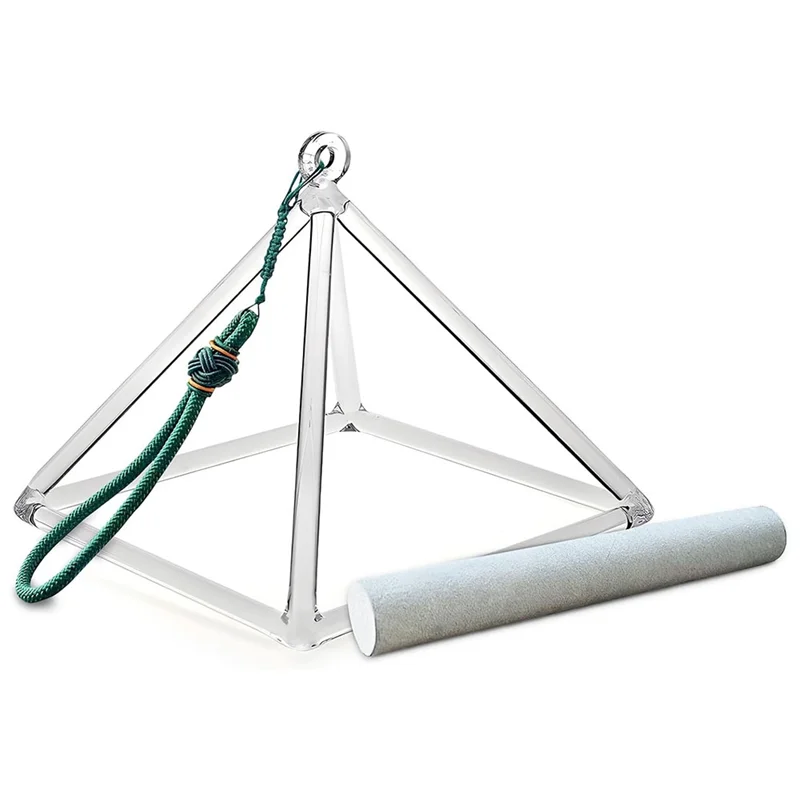 

AB42-Meditation Pyramid 8 Inch Geometric Tripod Yoga Meditation Wind Chime Percussion Instrument