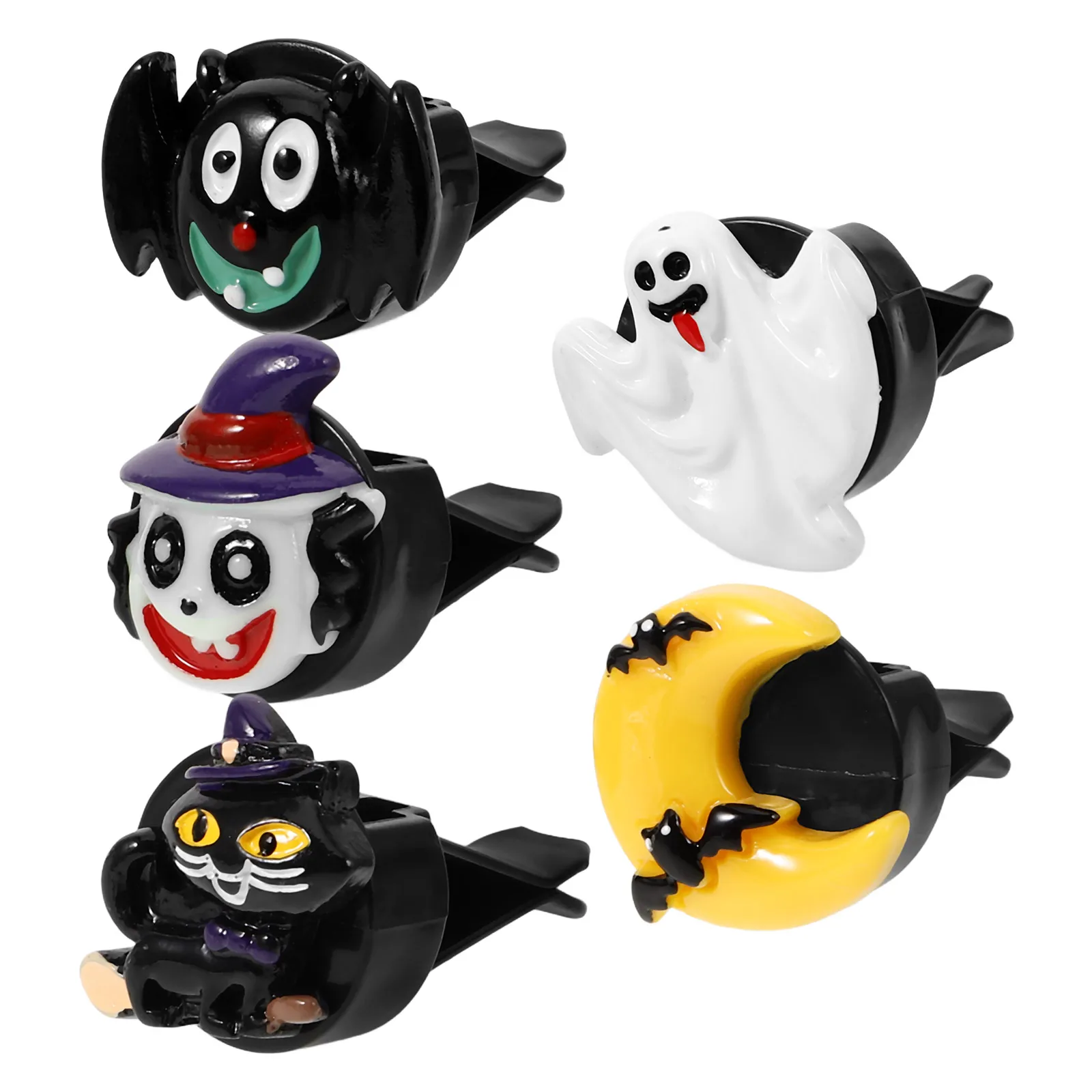 

6pcs Resin Air Vent Clips Pumpkin Halloween Decorations Air Car Outlet Clips Freshener Car Fragrance Auto Scent
