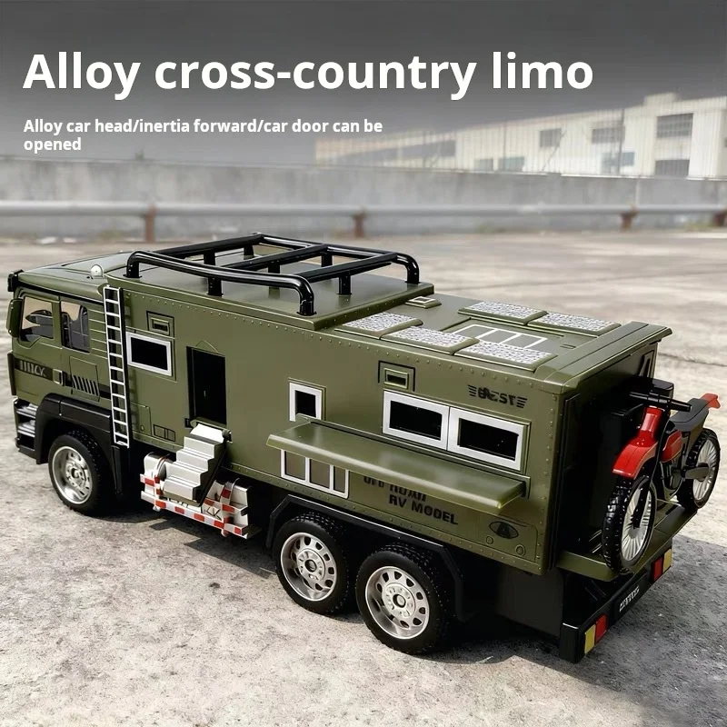 1:24 Alloy RV Simulation Off-Road Camping Travel Truck Model Ornament