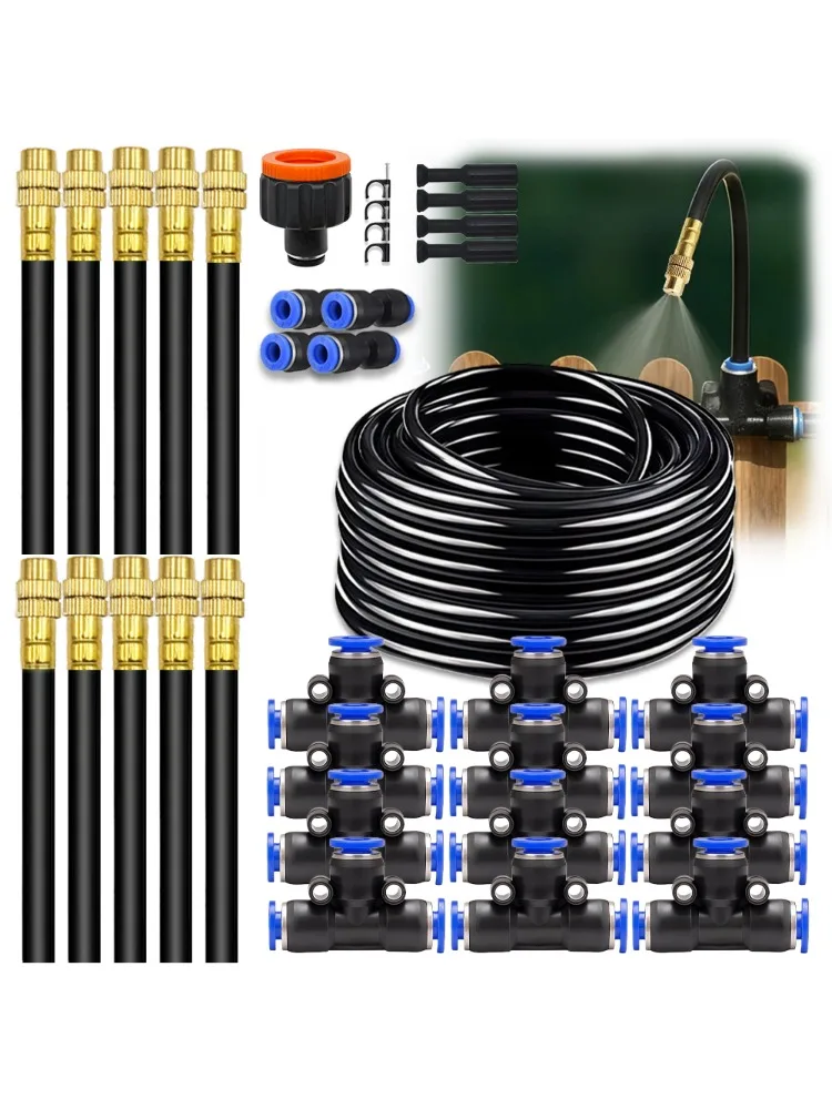 30M-5M DIY Gratis Buigen Universele Sproeier Kit 8mm Slang Patio Verneveling Koelsysteem voor tuin Plant Beslaan Watering Irrigatie - afbeelding 2