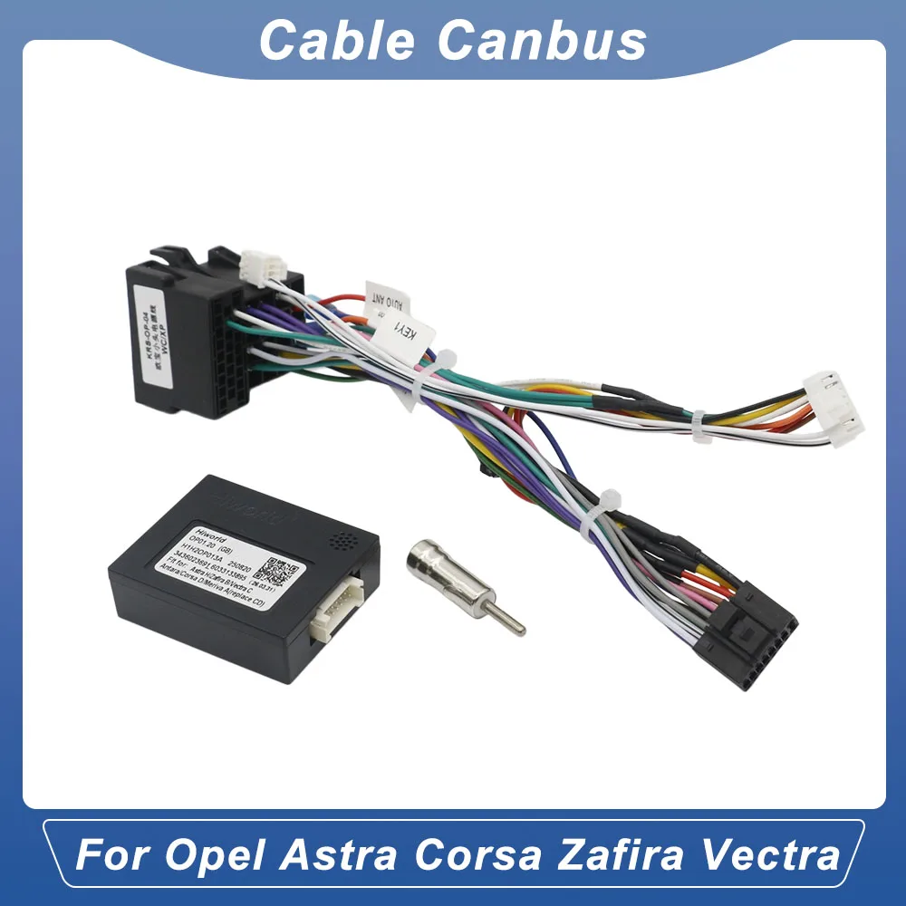 Plug and Play 16Pin Radio Harness With CANBUS Adapter For Opel Astra H Corsa D Vectra C Zafira B Stereo Kit