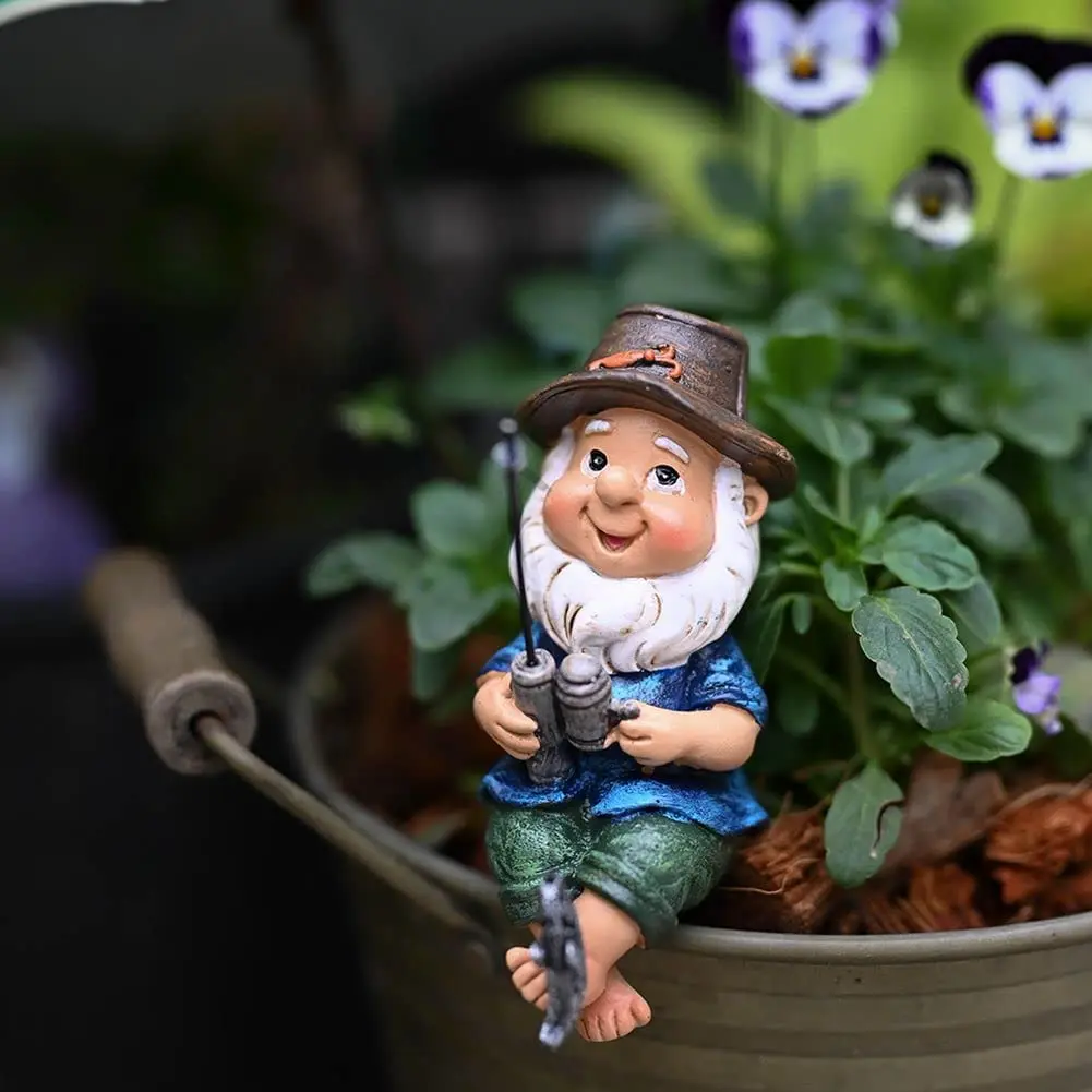 

Garden Statue, Flower Pot Decoration, Landscape Fish Tank, Small Statue Sculpture Suitable for Courtyard, Home, Terrace, Office