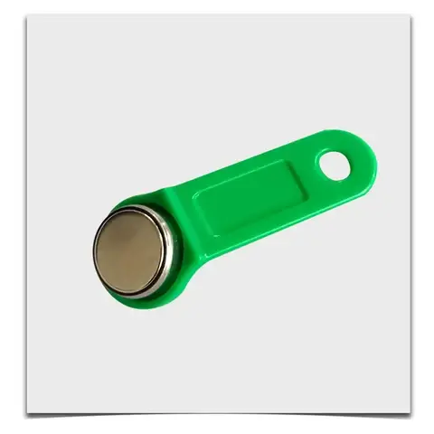 1Pcs DS1990 TM1990A F5 Touch Memory Key iButton for Read Dallas Sauna Card with Color Plastic Holder TM Access Control Card