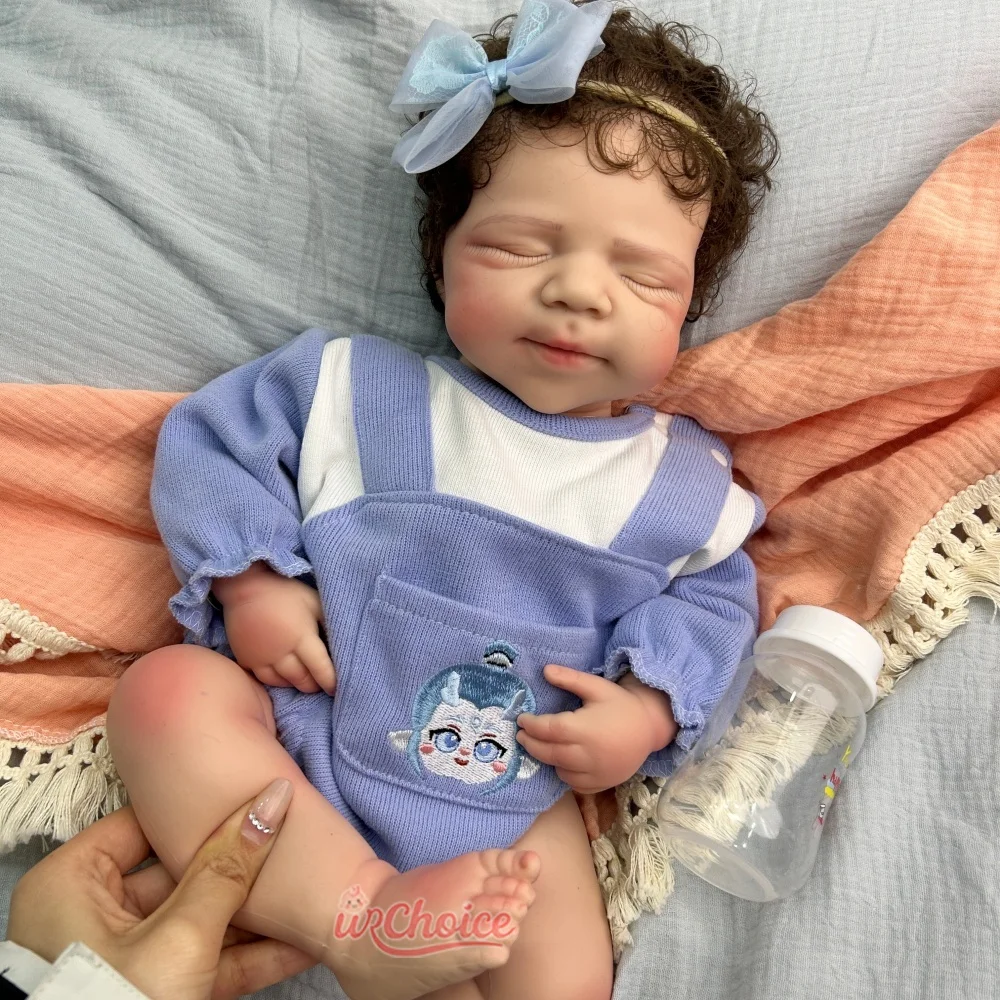 50cm Silicone Reborn Doll Realistic Weighted Full Body Hand Painted Veins Rooted Hair Anatomically Correct Collector Gift