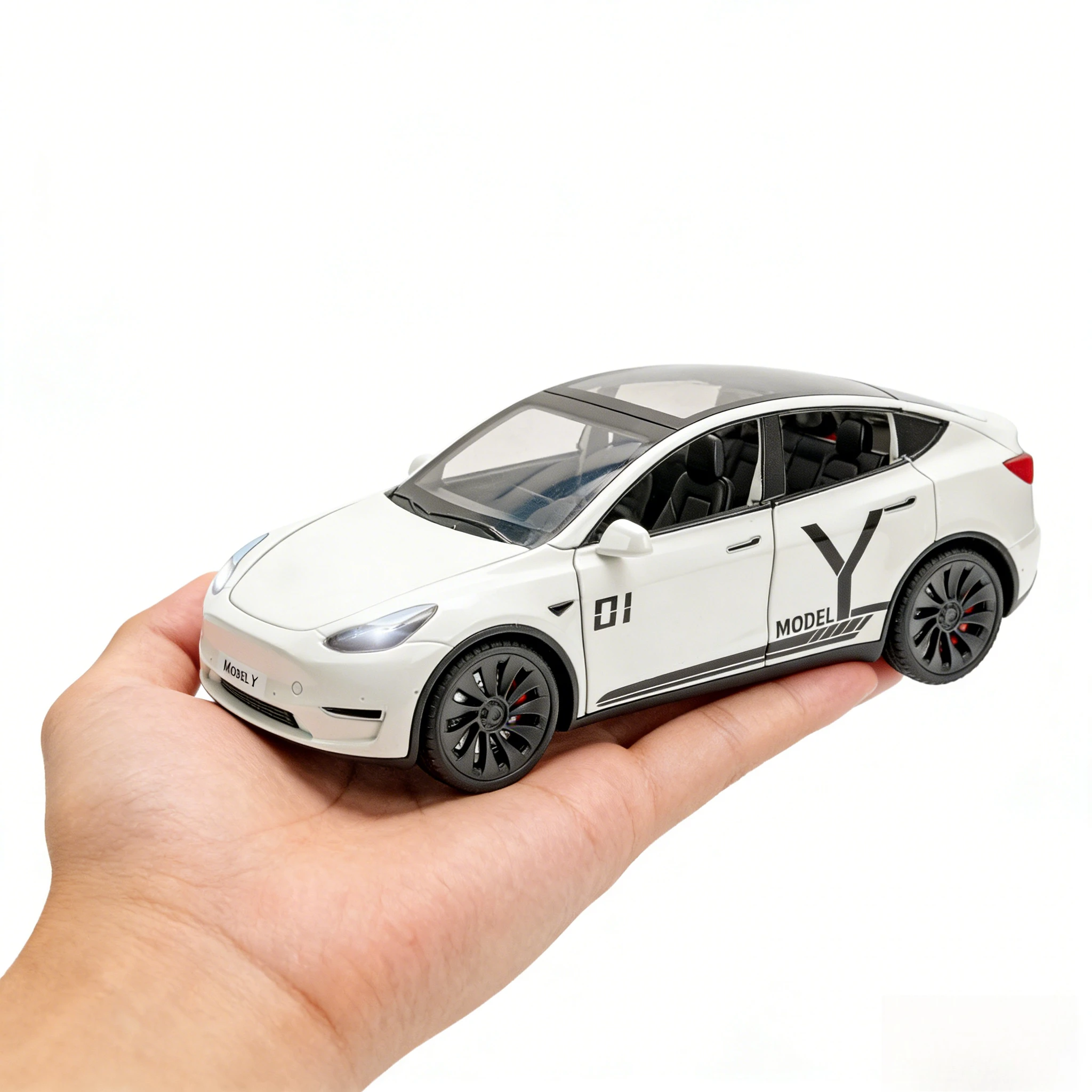 

1:24 Model Y Tesla Model 3 Alloy Die Cast Toy Car Model Sound and Light Children's Toy Collectibles Birthday Gift