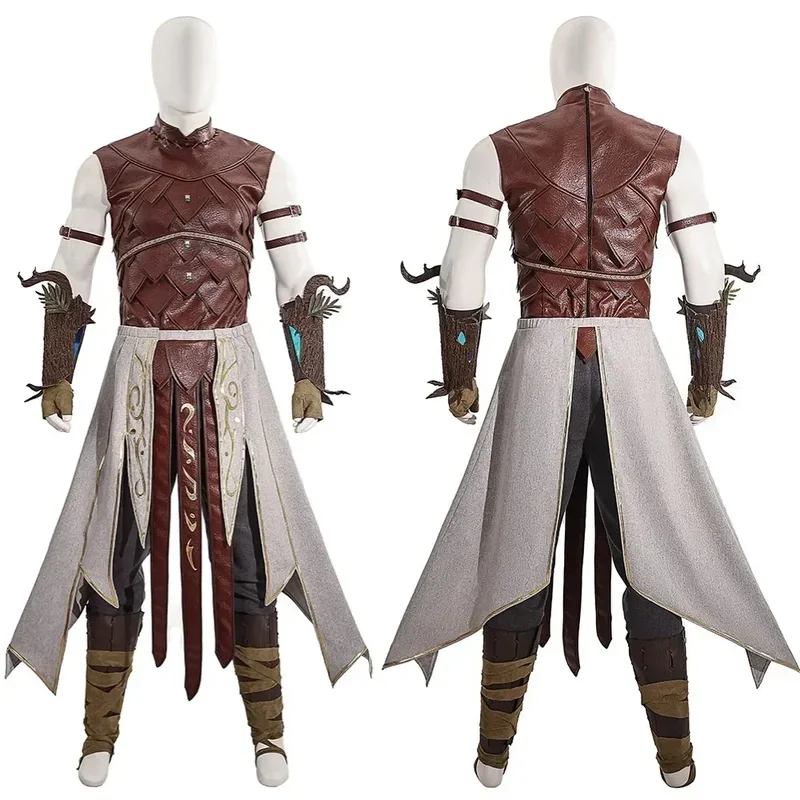 FC6Baldur Cosplay Custume Game BG 3 Halsin Cosplay Outift Top Pants Accessories Gate3 Full Set Man Halloween Costumes Custo@FC8！