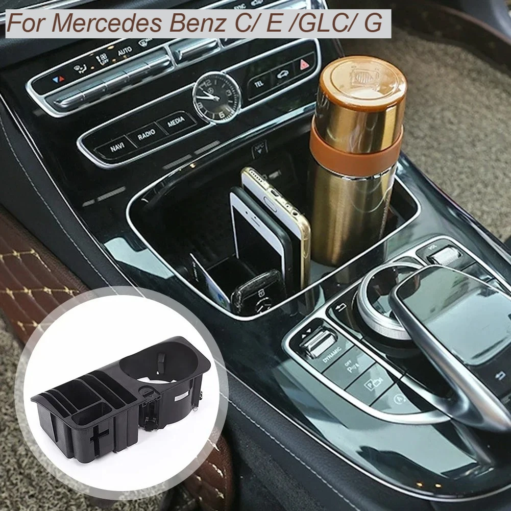 

Car Plastic Central Console Storage Box Cup Holder For Mercedes Benz C E GLC G Class W205 X253 W213 S213 C238 W463 Accessories