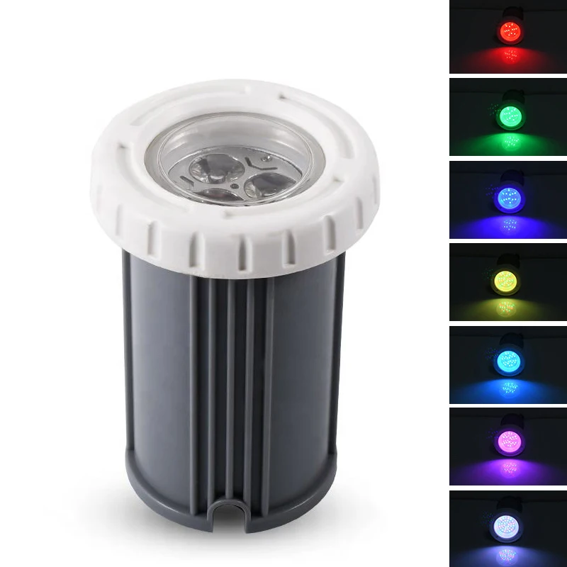 Mini lámparas LED para piscina de cemento, lámparas Subacuáticas de plástico ABS, luz empotrada IP68, 12V, lámparas de piscina Multicolor impermeables