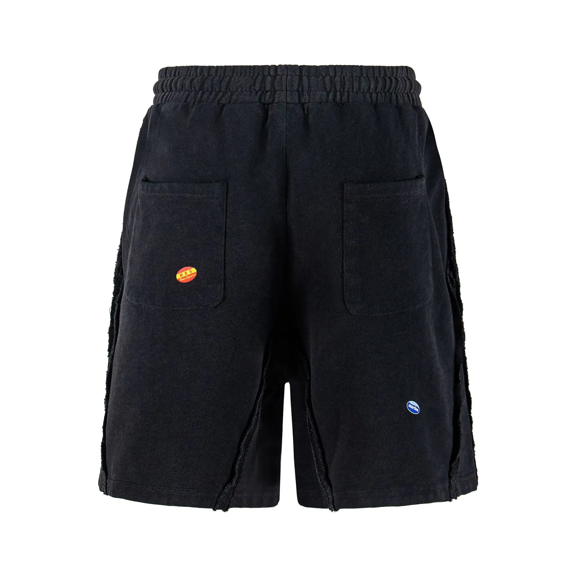 Martine Rose Washed-Down Dissected Antique Three-Dimensional Cut Graffiti Print Men's and Women's Loose Shorts