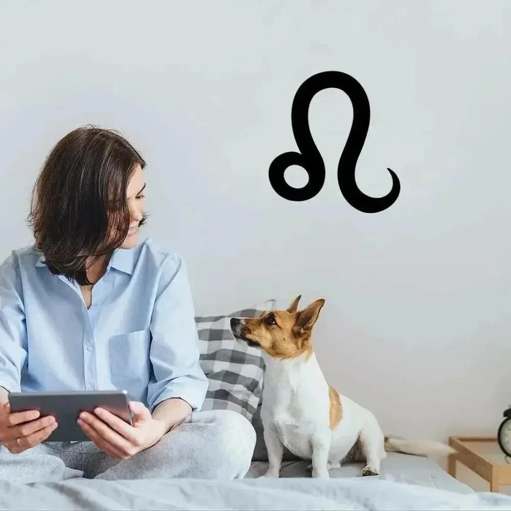 شراء CIF ™ ليو ابراج الحديد المطاوع جدار الفن - تمثال رمز زودياك المذهل للمنزل المطبخ الحمام الديكور الداخلي #4