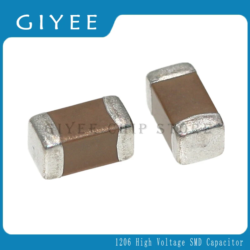 50pcs 1206  250V High Voltage SMD Chip Ceramic Capacitor 220PF-1NF 1.2NF-10NF 22NF-100NF 220NF X7R 250V