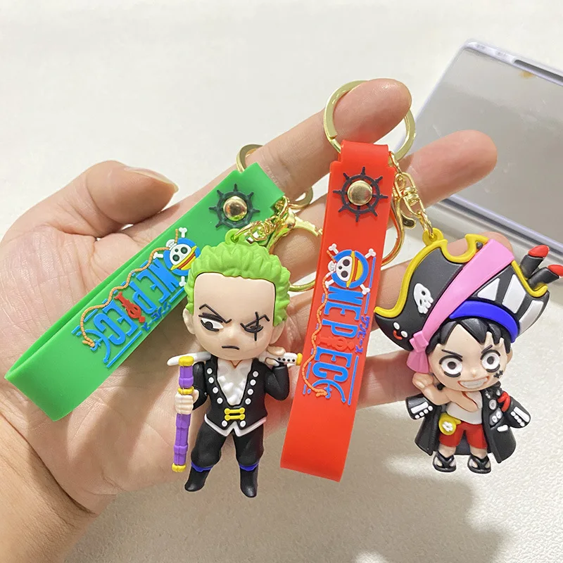 

One Piece Anime Character Models Keychains Toys Kawai Monkey D Luffy Cosplay Jewelry Accessories Pendants Dolls Car Key chain